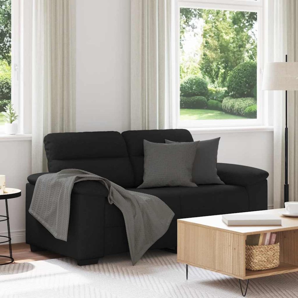 vidaXL 2-sitssoffa svart 120 cm tyg
