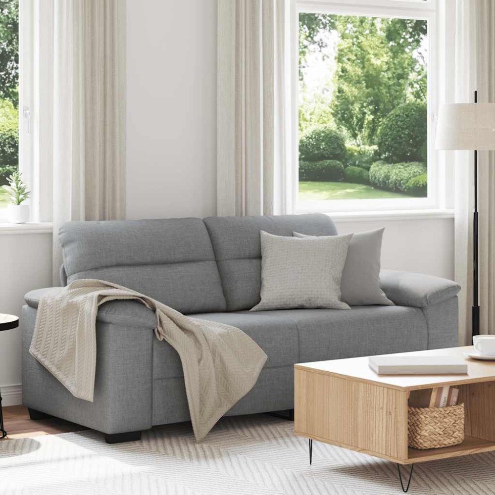 vidaXL 2-sitssoffa ljusgrå 140 cm tyg