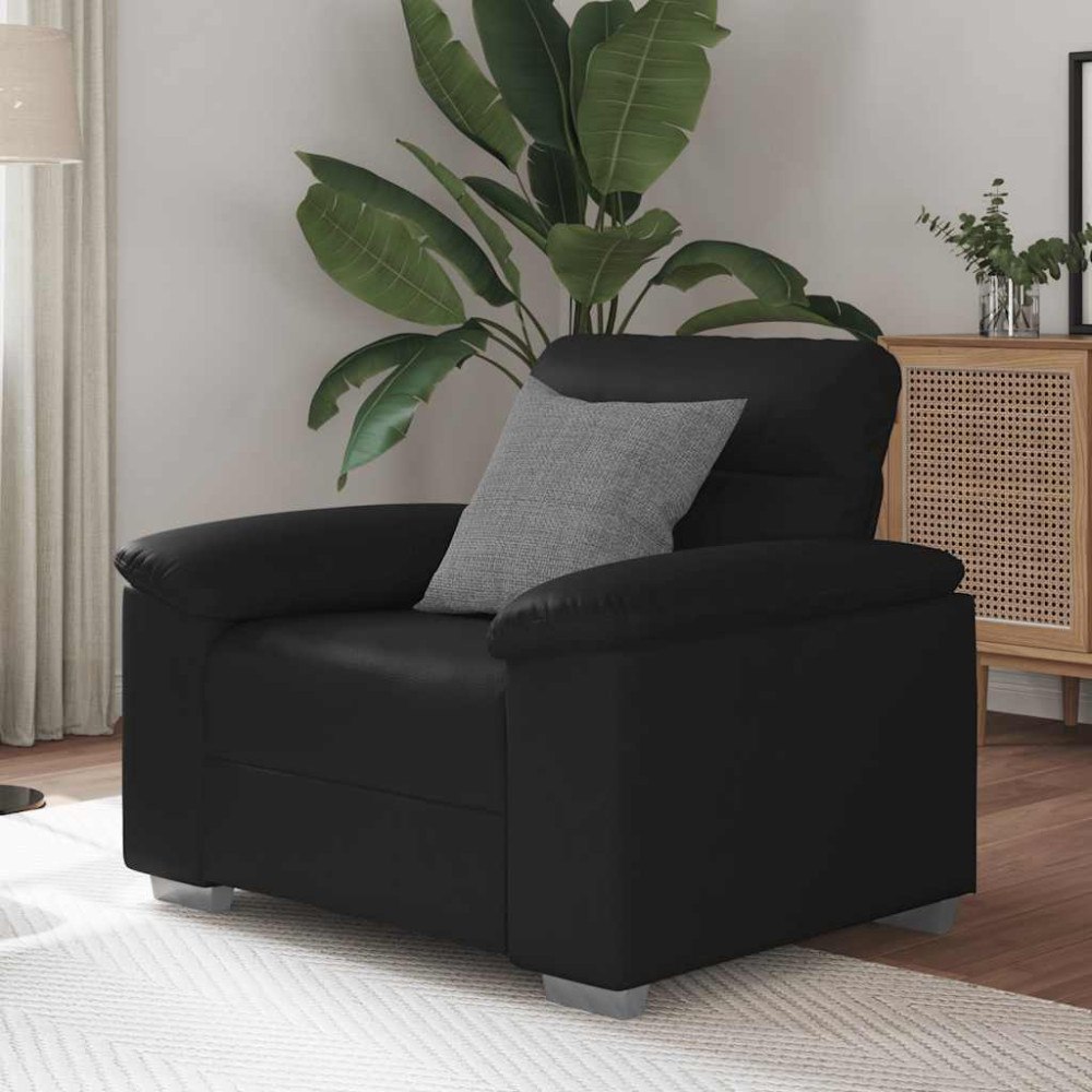 vidaXL Soffstol svart 60 cm konstläder