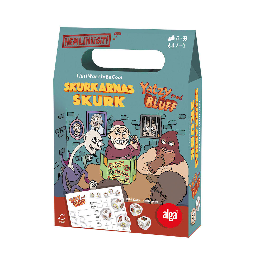 Alga Skurkarnas Skurk Yatzy med Bluff