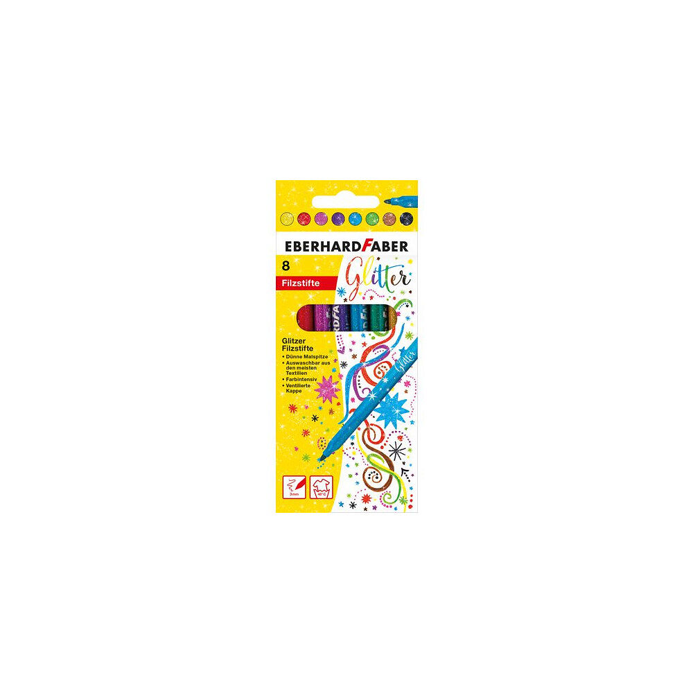 FABER-CASTELL Fiberpenna FABER CASTELL Glitter 8/fp