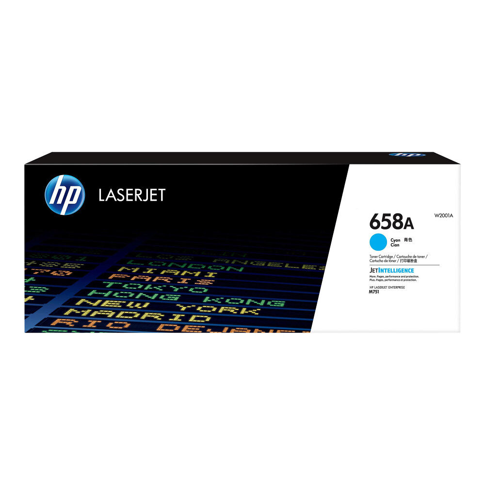 Hewlett-Packard HP 658A - cyan - original - LaserJet - tonerkassett (W2001A)