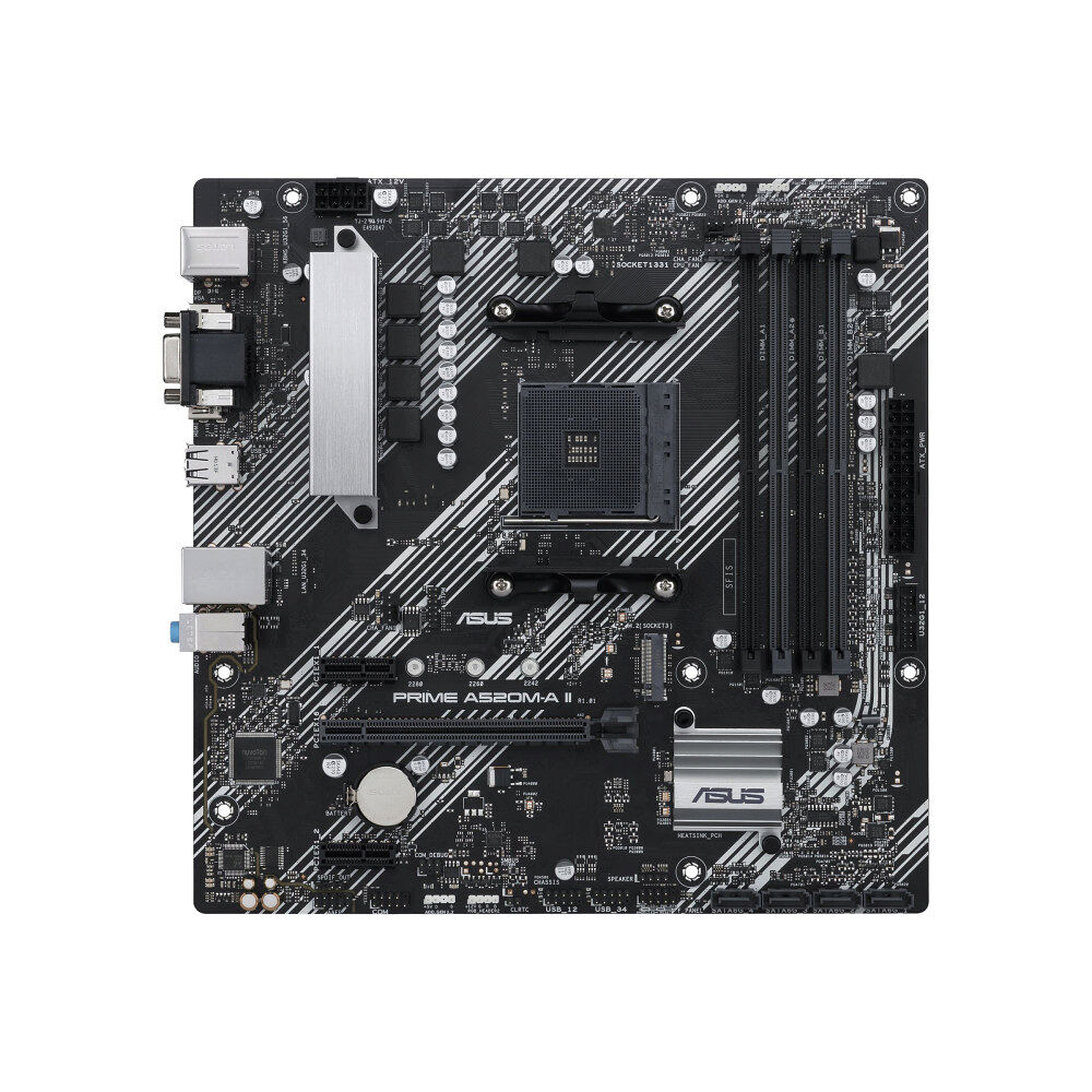 ASUS ASUS PRIME A520M-A II/CSM - moderkort - micro ATX - Socket AM4 - AMD A520