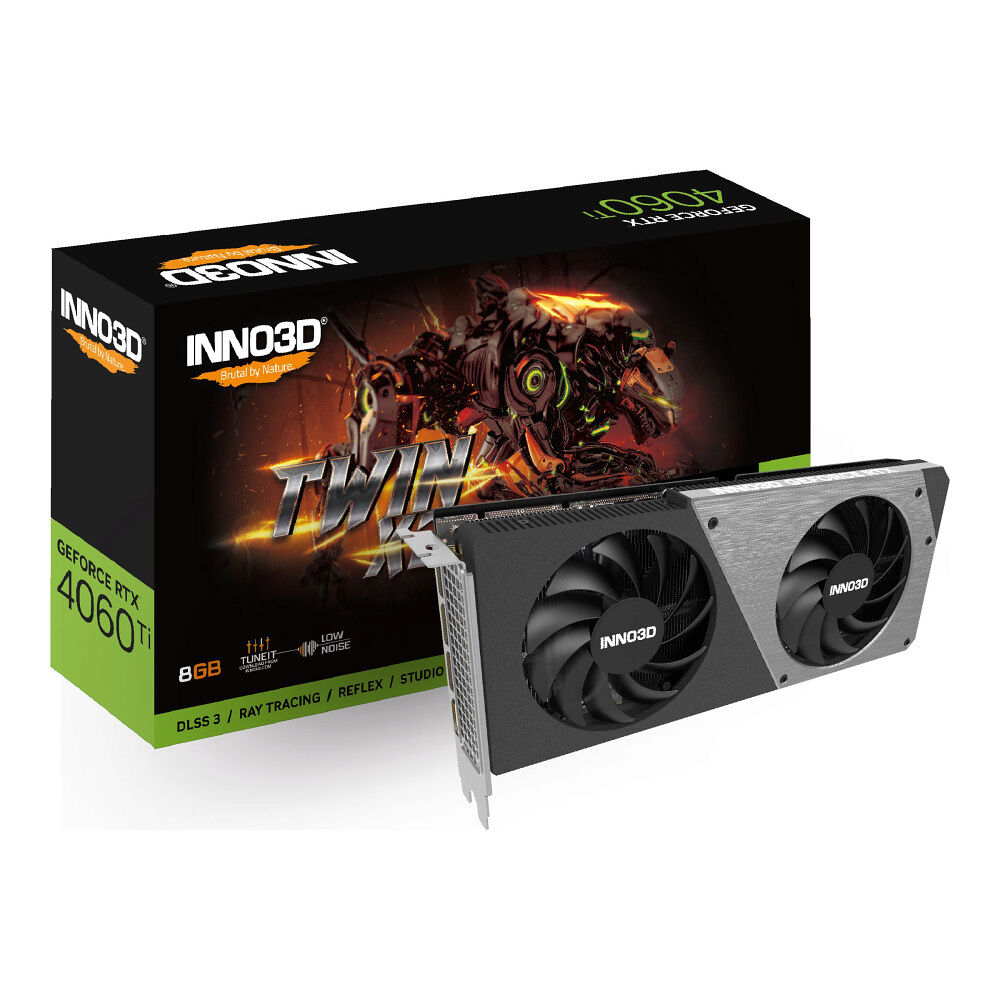 Inno3d Inno3D GeForce RTX4060 Ti 8GB Twin X2 - grafikkort - GeForce RTX 4060 Ti - 8 GB