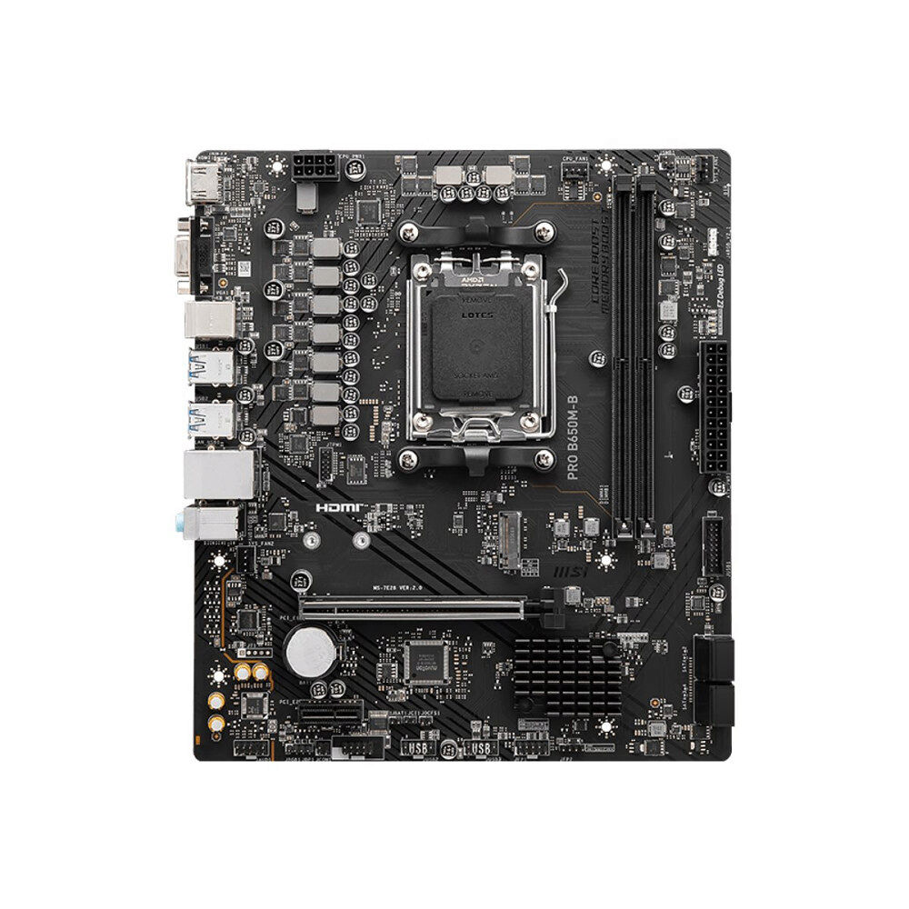 MSI MSI PRO B650M-B - moderkort - micro ATX - Socket AM5 - AMD B650