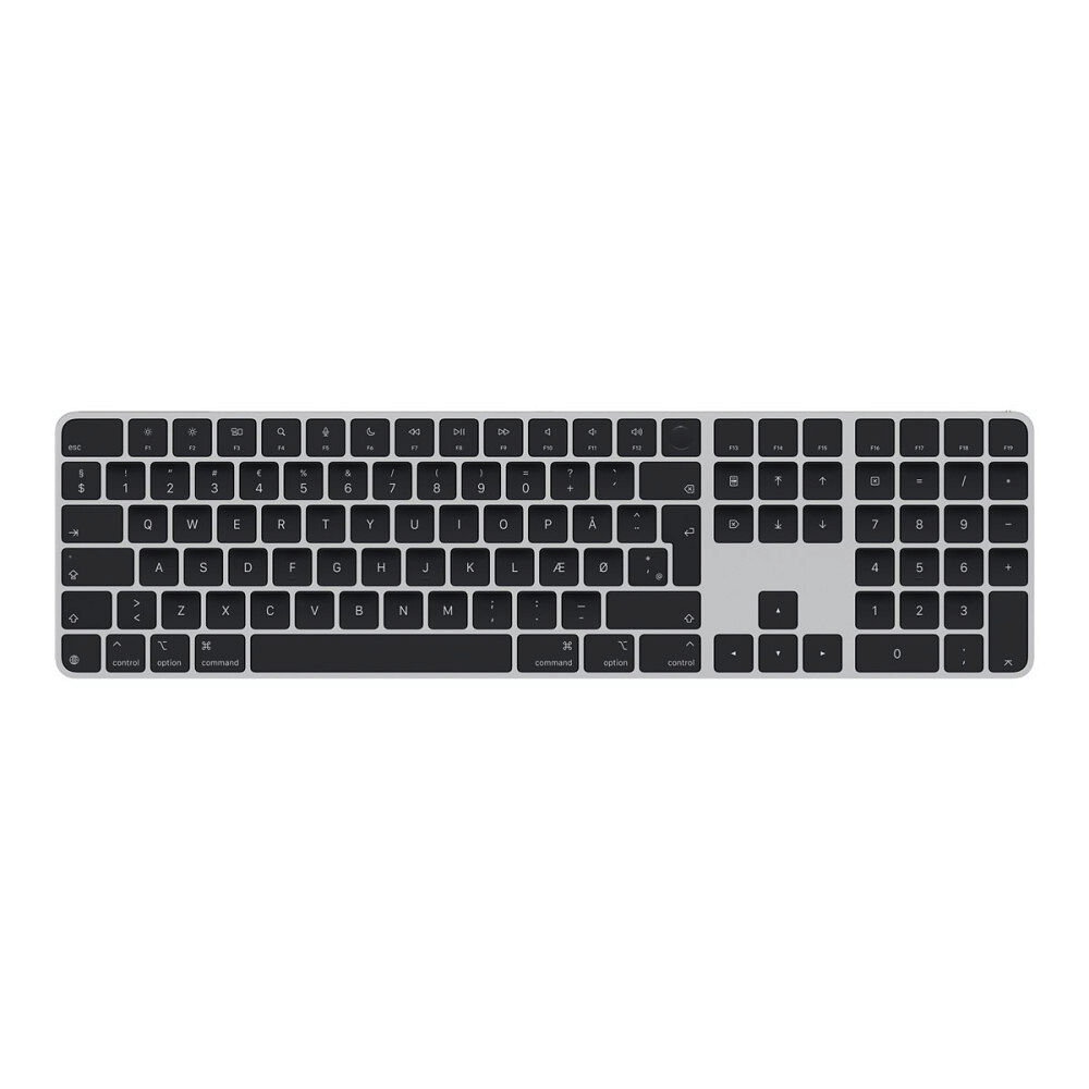 Apple Apple Magic Keyboard with Touch ID and Numeric Keypad - tangentbord - USB-C - QWERTY - dansk - svarta tangenter Inmatnin...