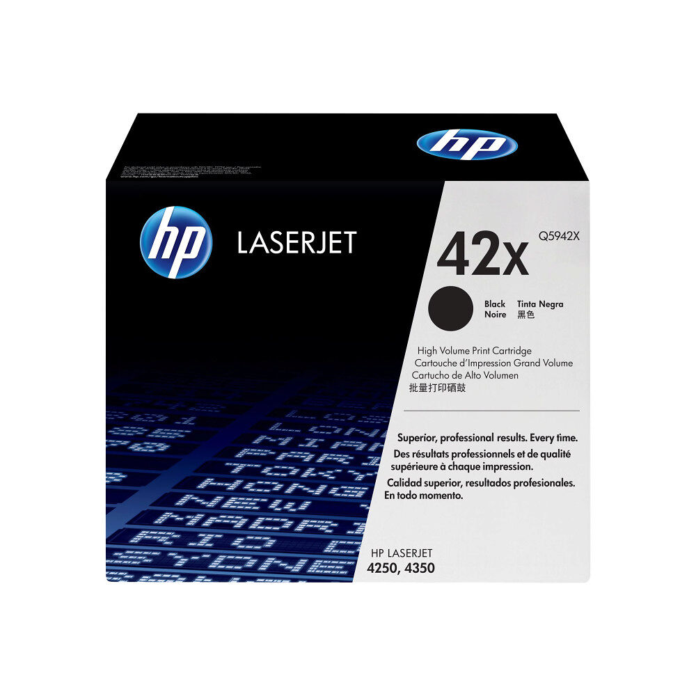 Hewlett-Packard HP 42X - Lång livslängd - svart - original - LaserJet - tonerkassett (Q5942X)