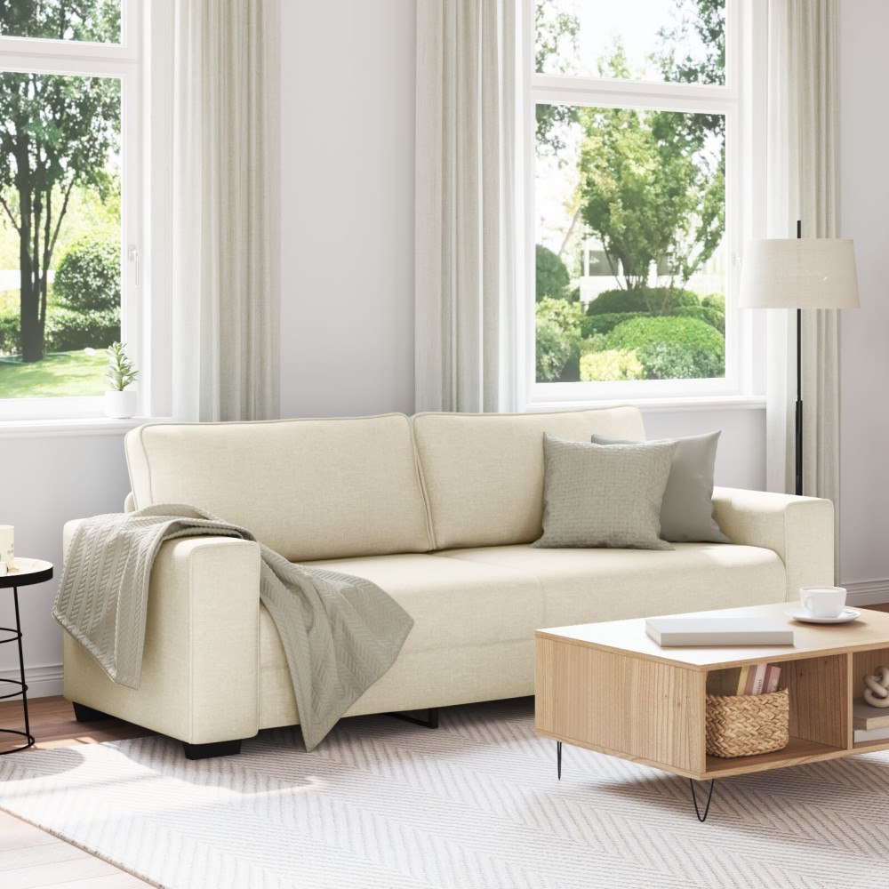 vidaXL Soffa 3-sits 180 cm Linne