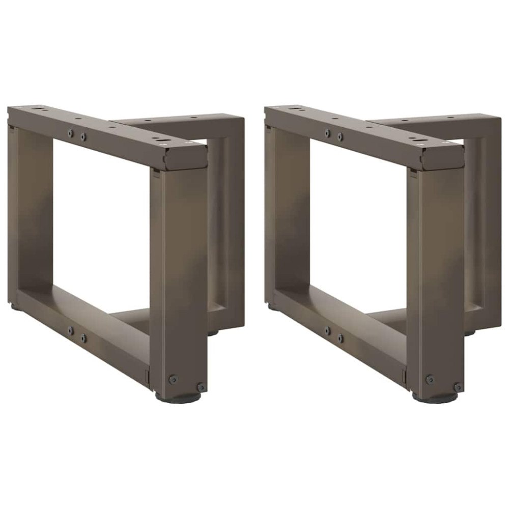 vidaXL Soffbordsben T-formade 2 st naturstål 50x25x(30-31) cm stål