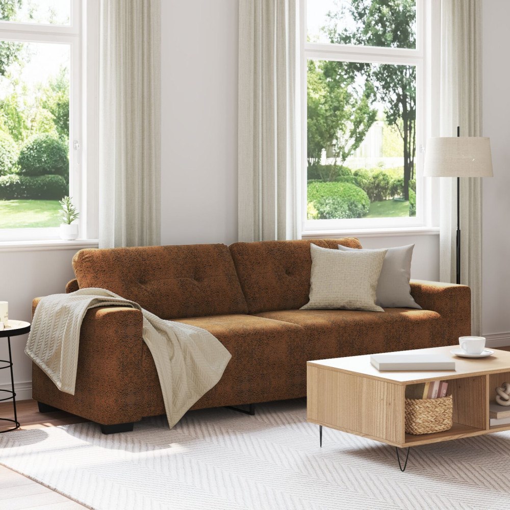 vidaXL 3-Sits Soffa Brun 180 cm Konstläder
