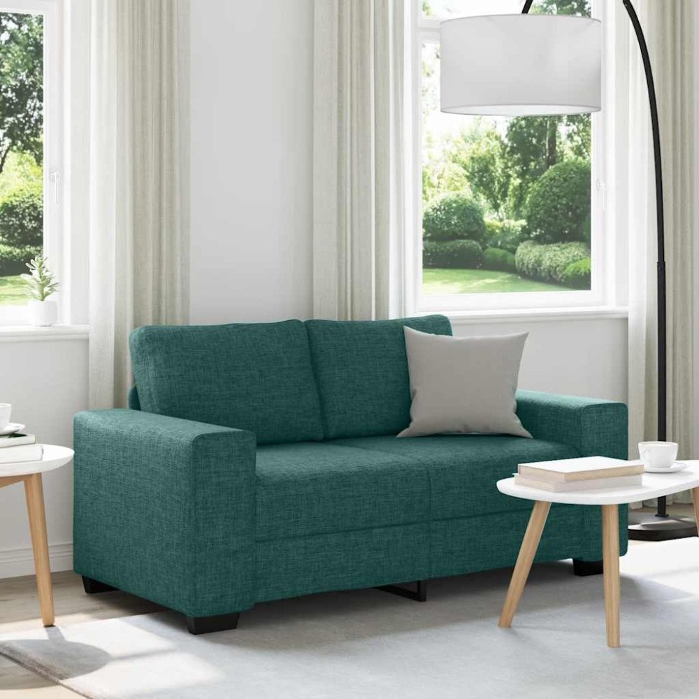 vidaXL 2-sitssoffa mörkgrön 120 cm tyg
