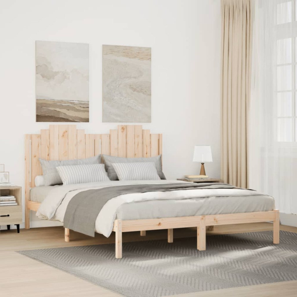 vidaXL Sängram utan madrass extra lång 160x210 cm massivt trä