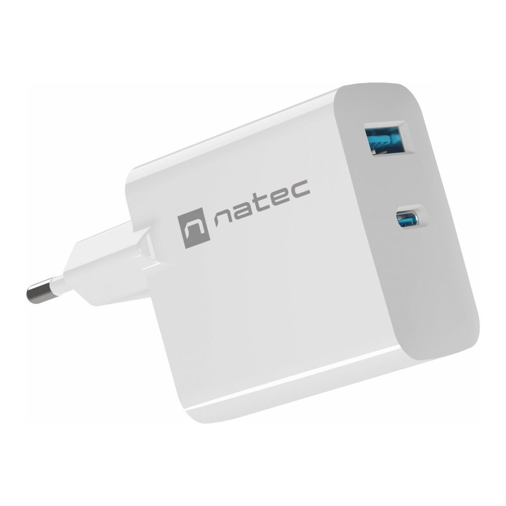NATEC Natec Ribera strömadapter - GaN - USB, USB-C - 45 Watt