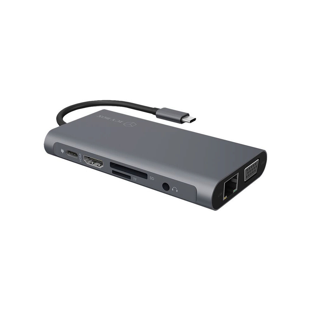 RAIDSONIC ICY BOX IB-DK4040-CPD - dockningsstation - USB-C - VGA, HDMI