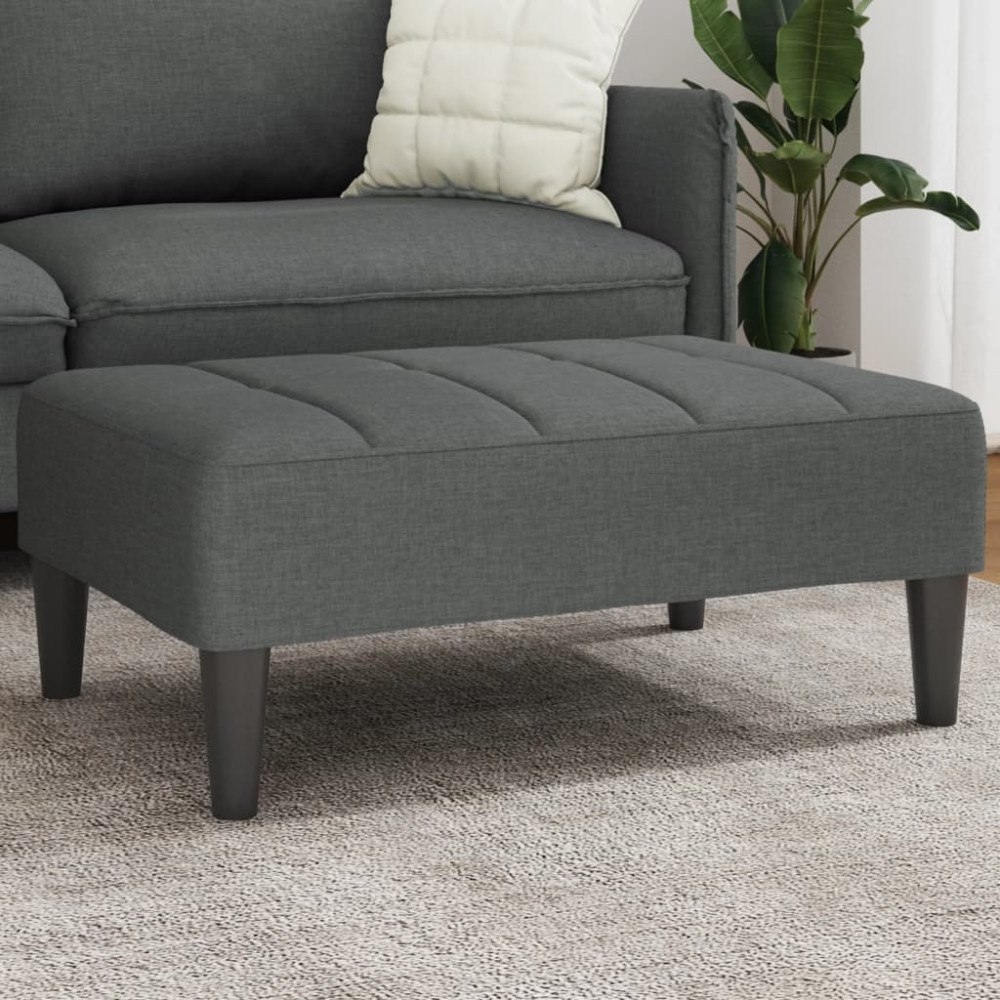 vidaXL Fotpall mörkgrå 77x55x31 cm tyg