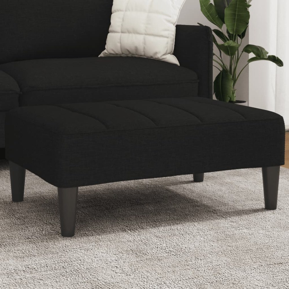 vidaXL Fotpall svart 77x55x31 cm tyg