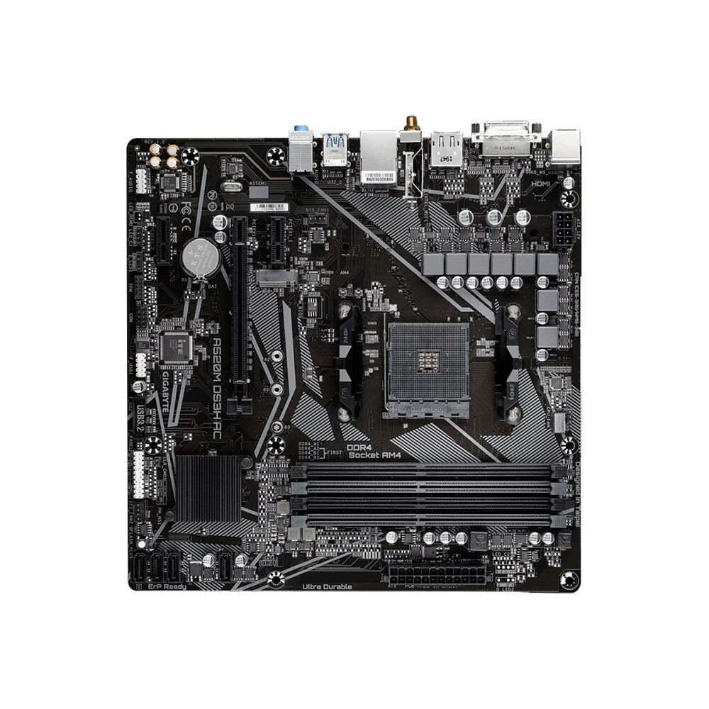 Gigabyte Technology Gigabyte A520M DS3H AC - 1.X - moderkort - micro ATX - Socket AM4 - AMD A520