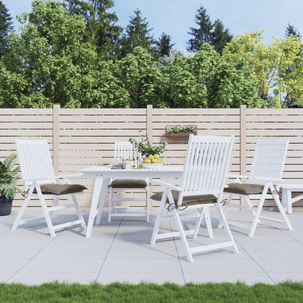vidaXL Stolsdynor 4 st taupe 40x40x7 cm oxfordtyg