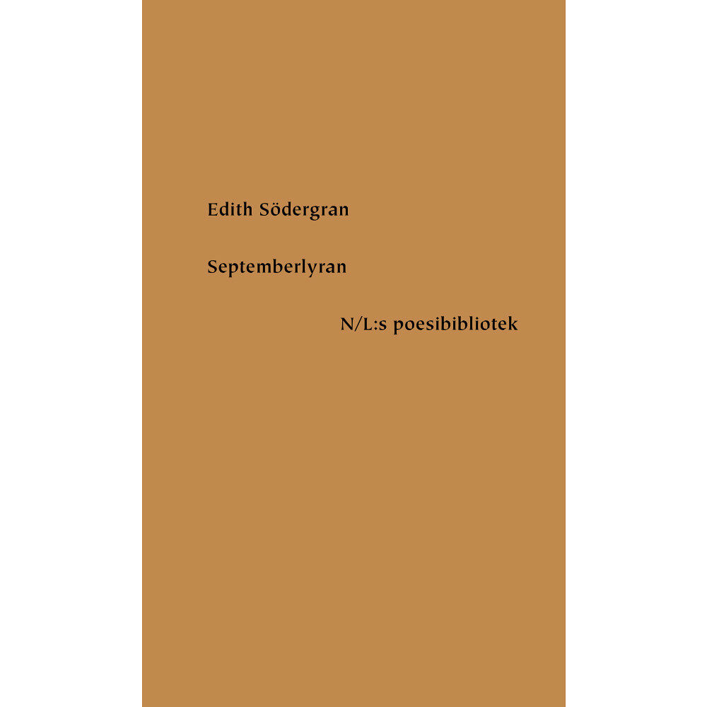 Nirstedt/litteratur Septemberlyran (bok, kartonnage)