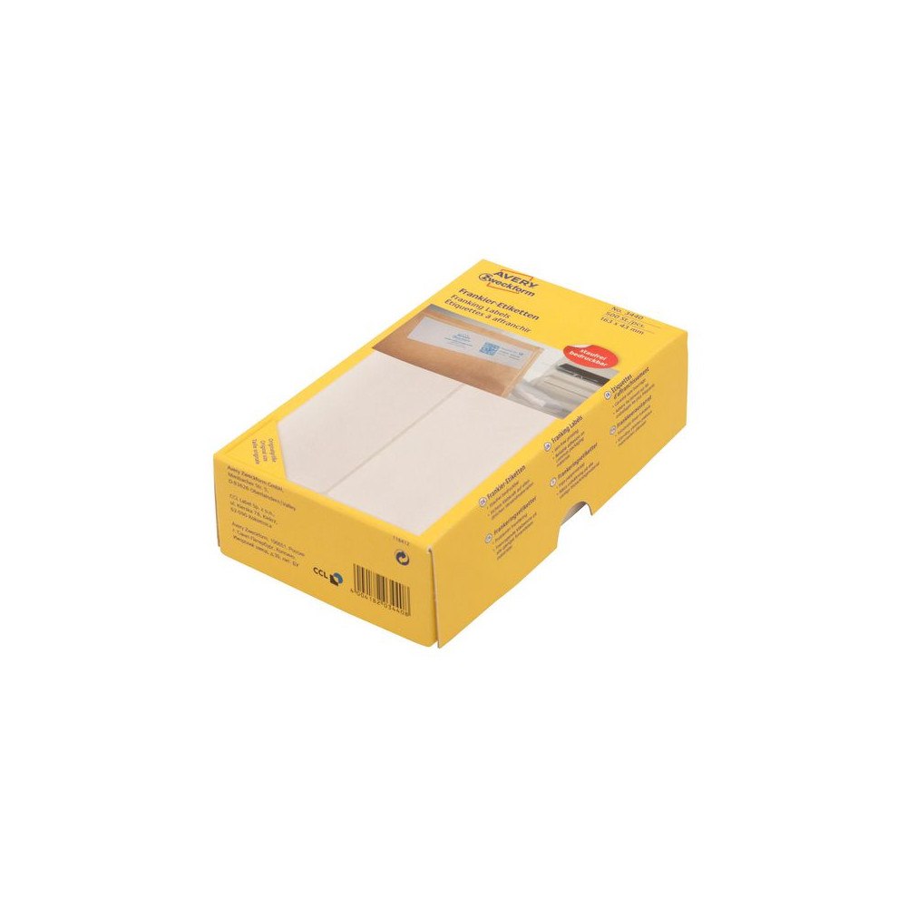 AVERY Etikett AVERY frankering 163x43mm 500/fp