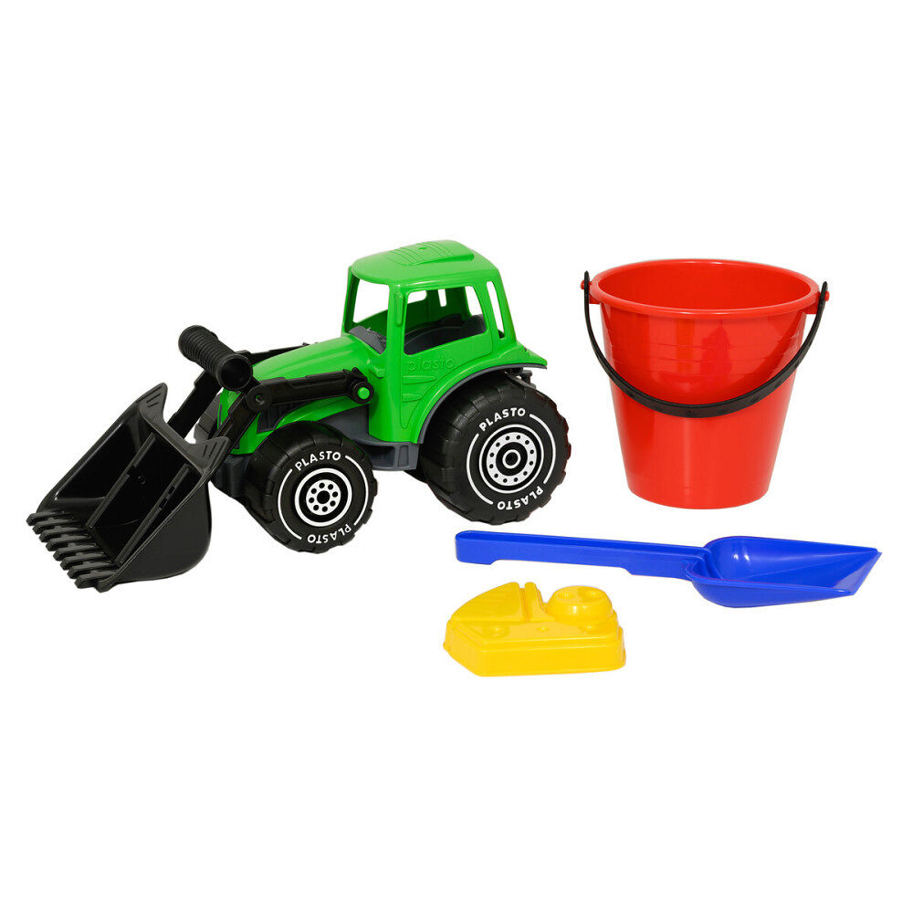 Plasto PLASTO - Tractor and sand toys - 4 parts (1514000)