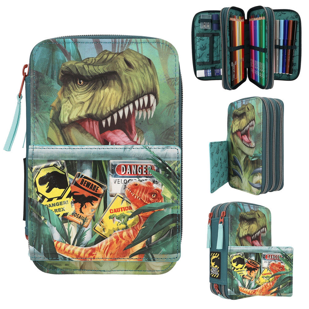 Dino World Dino World - Triple Pencil Case danger ( 0411757 )