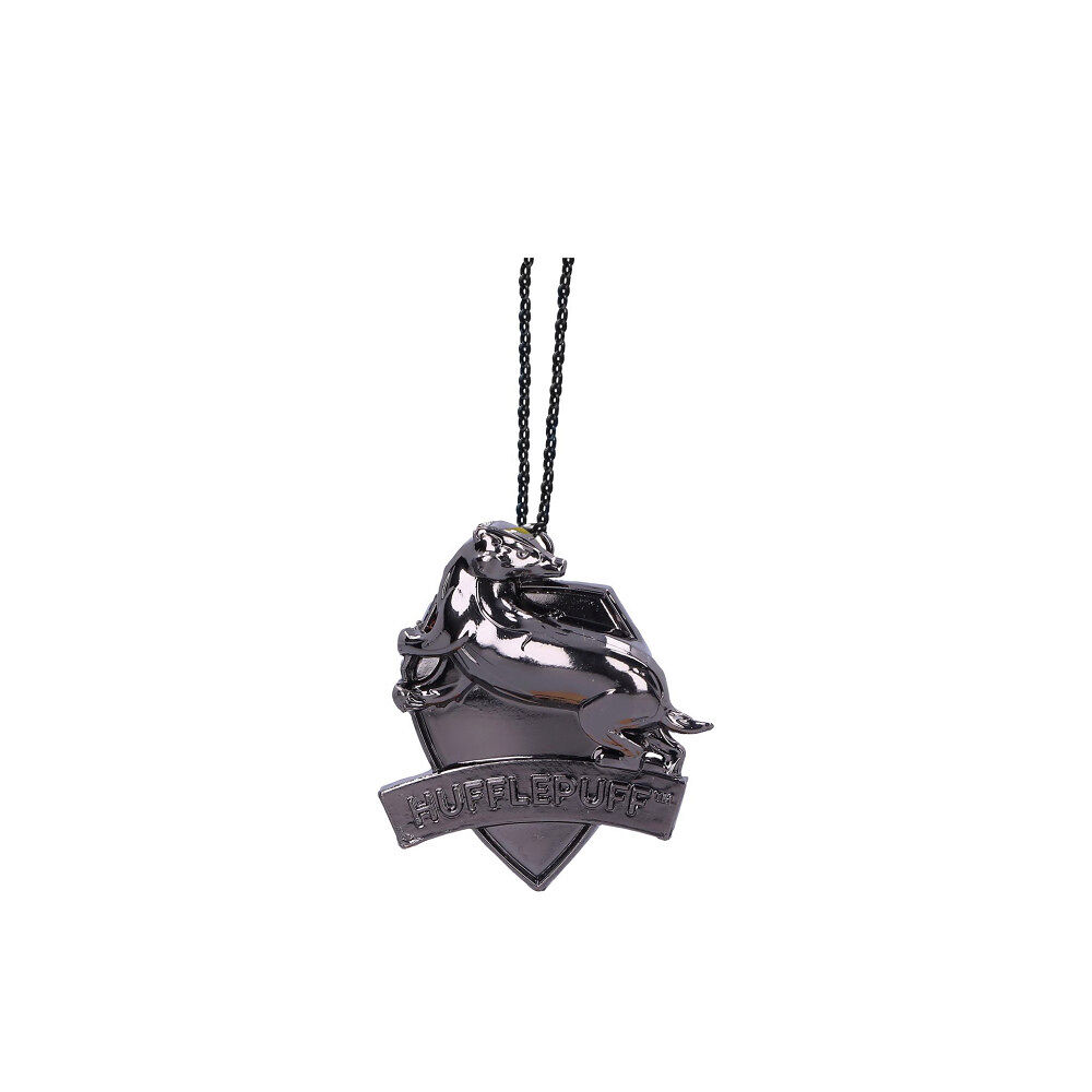 Nemesis Now Harry Potter Hufflepuff Crest (Silver) Hanging Ornament 6cm