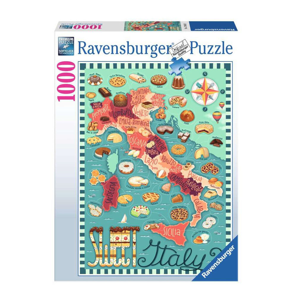 Ravensburger Ravensburger - Puzzle Map of Italy - Sweet 1000p (12001237)