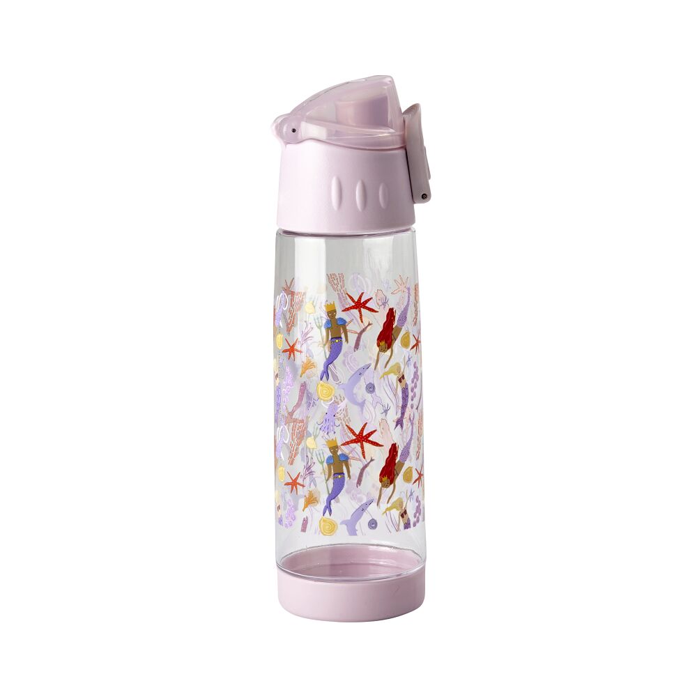RICE Rice - Plastic Kids Drinking Bottle with Mermaid Print - Lavender - 500 ml