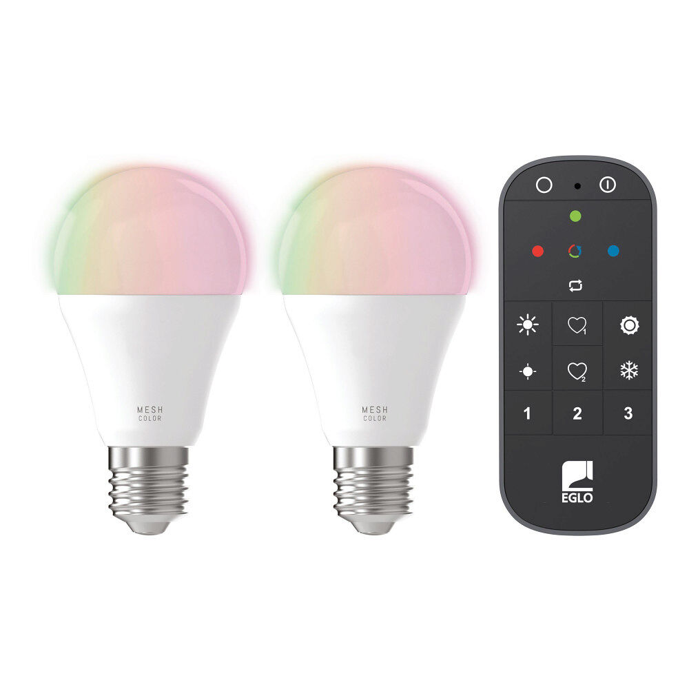 EGLO EGLO - Set of 2x E27 A60 Smart Bulbs - RGB + TW - Zigbee & Bluetooth