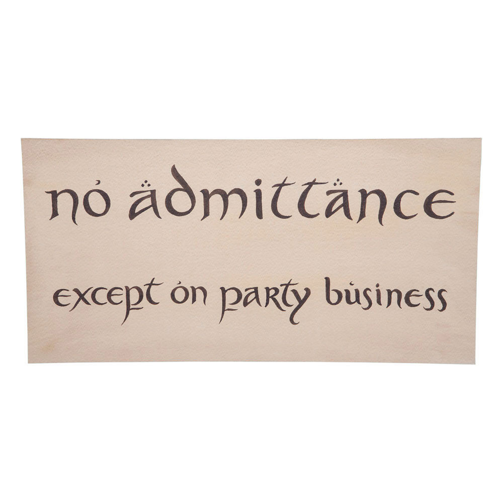 Weta Workshop Weta Workshop The Hobbit - No Admittance Sign Poster