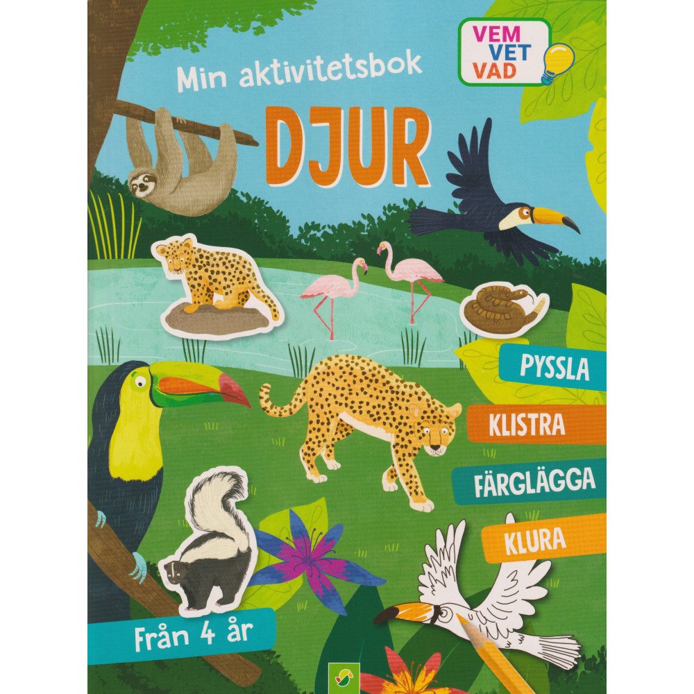 Stevali Min aktivitetsbok djur : med klistermärken (häftad)