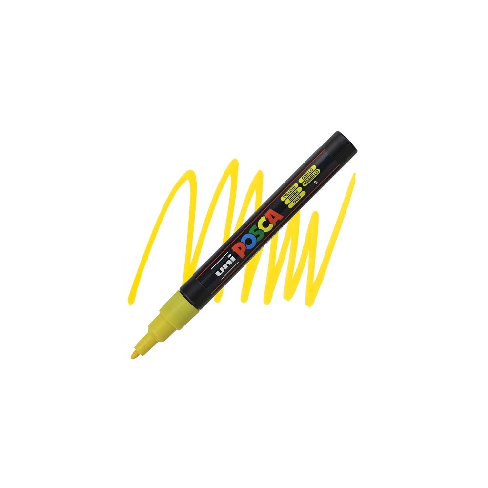 POSCA POSCA penna PC-3M, gul, rund spets