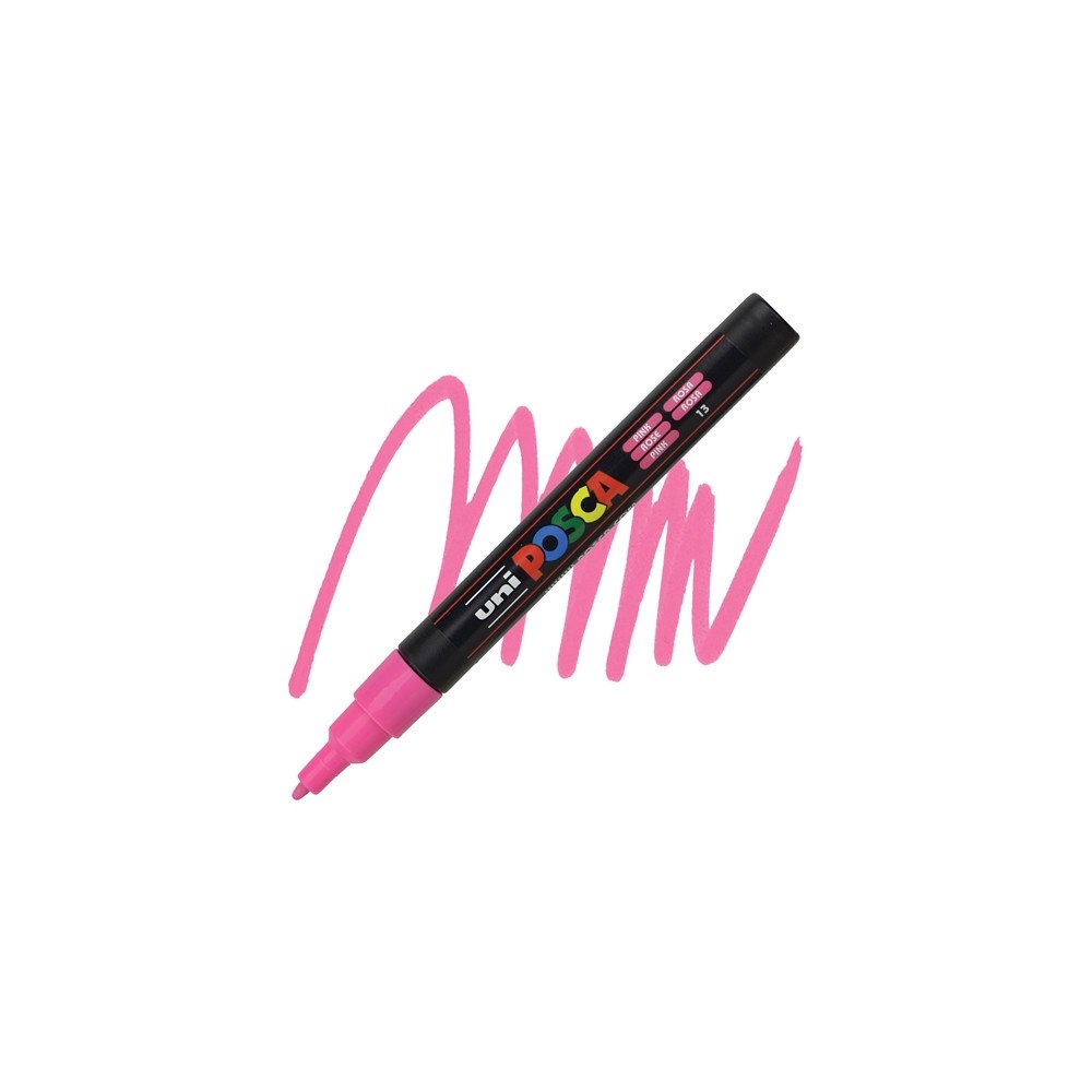 POSCA POSCA penna PC-3M, akryl, rosa, rund spets