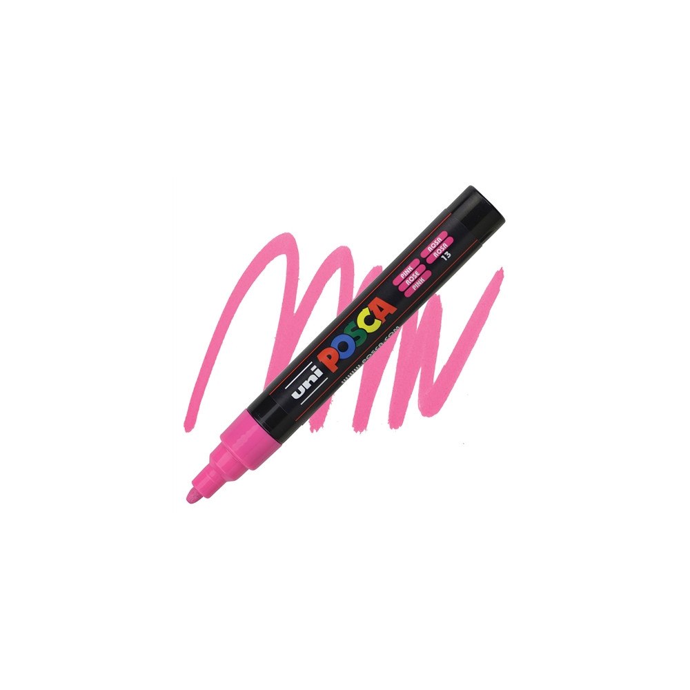POSCA POSCA penna PC-5M, akryl, rosa, rund spets