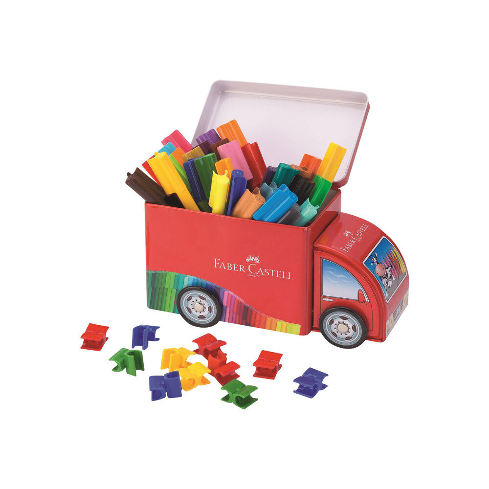 FABER-CASTELL Faber-Castell CONNECTOR Pen Truck - fiberspetspenna - blandfärger (paket om 33)
