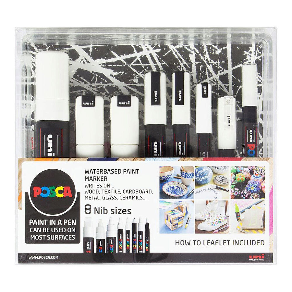 POSCA Posca - 8 Nib Size White Set (401618)