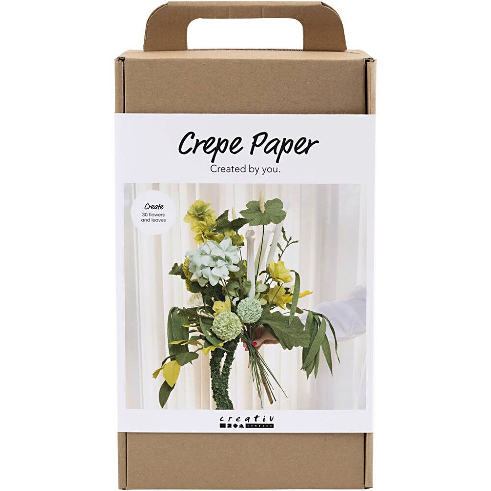 Creative Toys Creativ - Crepe Paper, Flower Bouquet, Light Green, Dark Green, Pastel Green, White - ()