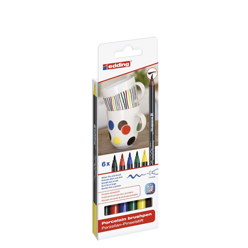 edding edding - Edding 4200 Porcelain Pens 6 pcs. Basic Colors - (706790)
