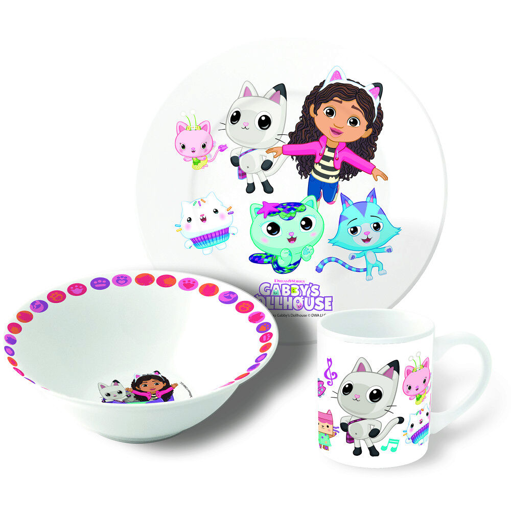 Gabby's Dollhouse Stor - 3-Piece Ceramic Gift Set - Gabby's Dollhouse (88045)
