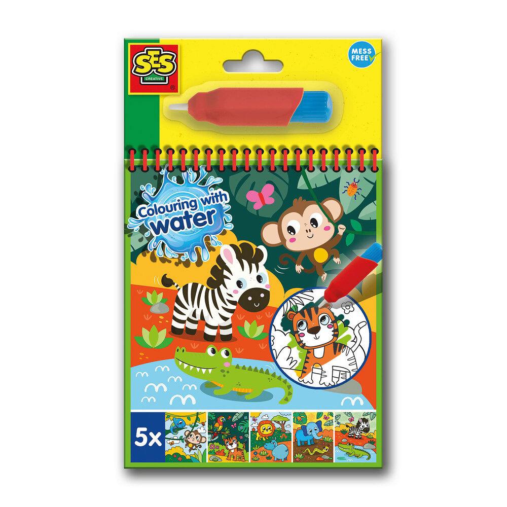 SES Creative SES Creative - Colouring with Water - Safari Colouring Book - (S00131)