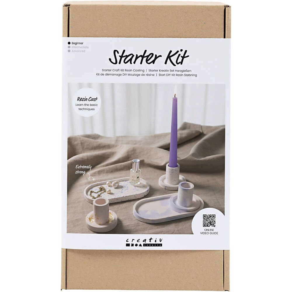 DIY Kit Starter Craft Kit - Resin Casting - 3 Candle Holders & 2 Trays (977539)