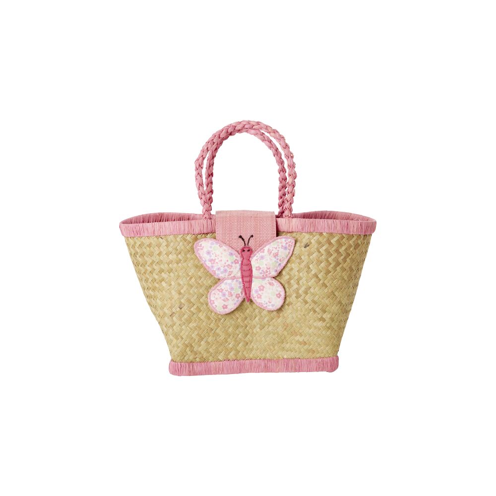 RICE Rice - Raffia Kids Bag with Butterfly Closing - (KIBAG-BUTI)