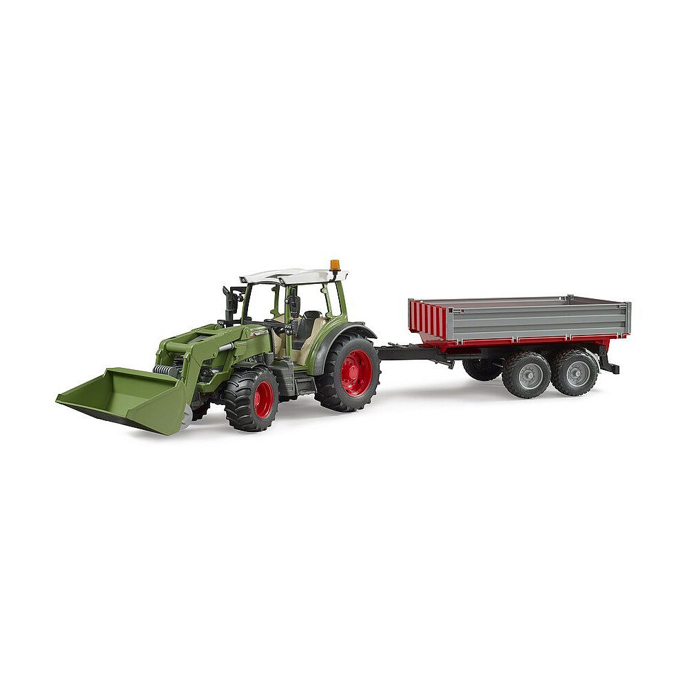 Bruder Bruder - Fendt Vario 211 with frontloader and tipping trailer (02182)