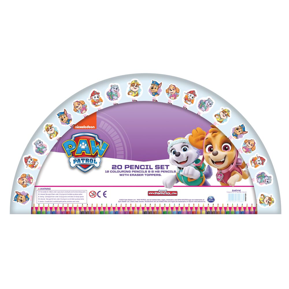 Paw Patrol Kids Licensing - Pink 20 pencil set - Paw Patrol (045607053)