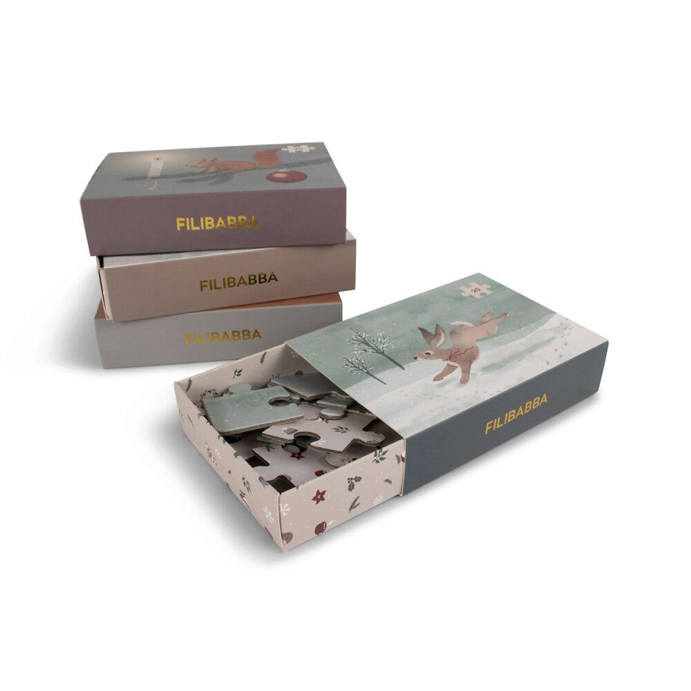 Filibabba Filibabba - Set of 4 puzzles - Wonderful Winter - (FI-03311)