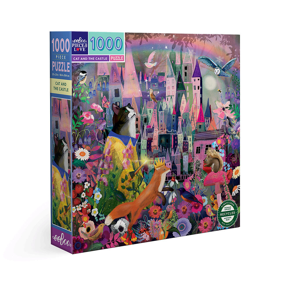 eeBoo eeBoo - Puzzle 1000 pcs - Cat and Castle - (EPZTCAC)