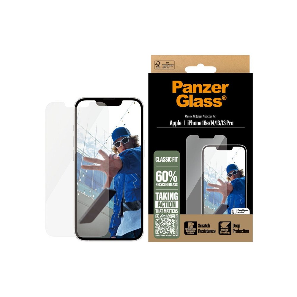 PanzerGlass PanzerGlass - skärmskydd för mobiltelefon - klassisk passform med EasyAligner