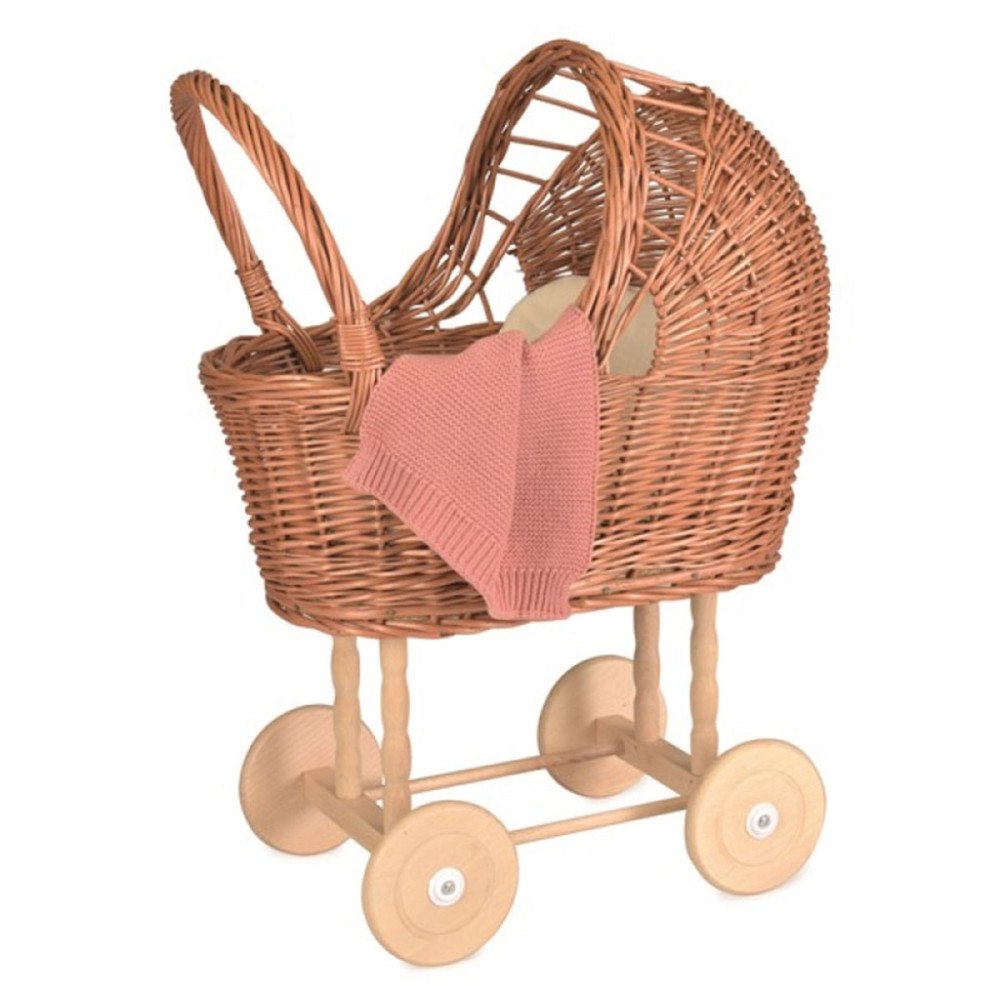 Egmont Toys Egmont Toys - Wicker Pram with Knitted Blanket - (700055)