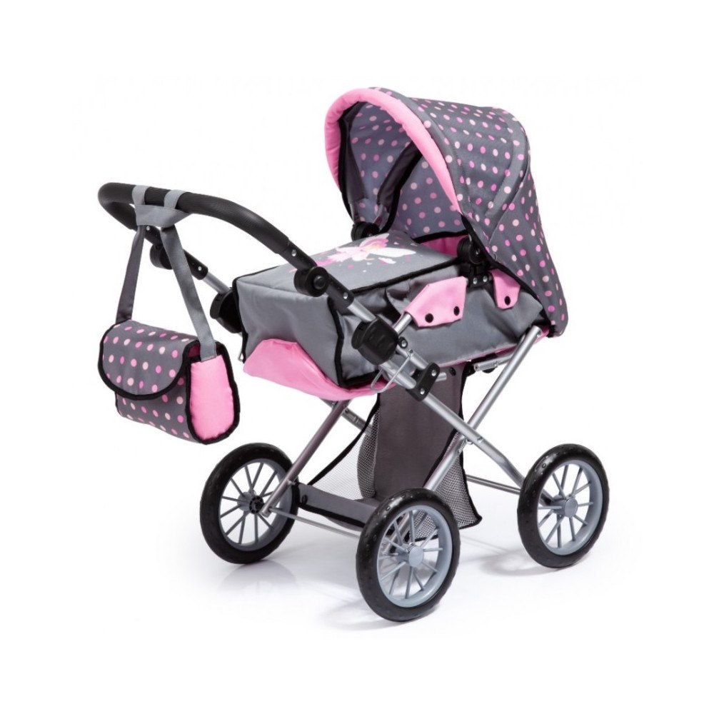 Bayer Bayer - Dolls Pram - City Star - Grey & Pink (13666AA)